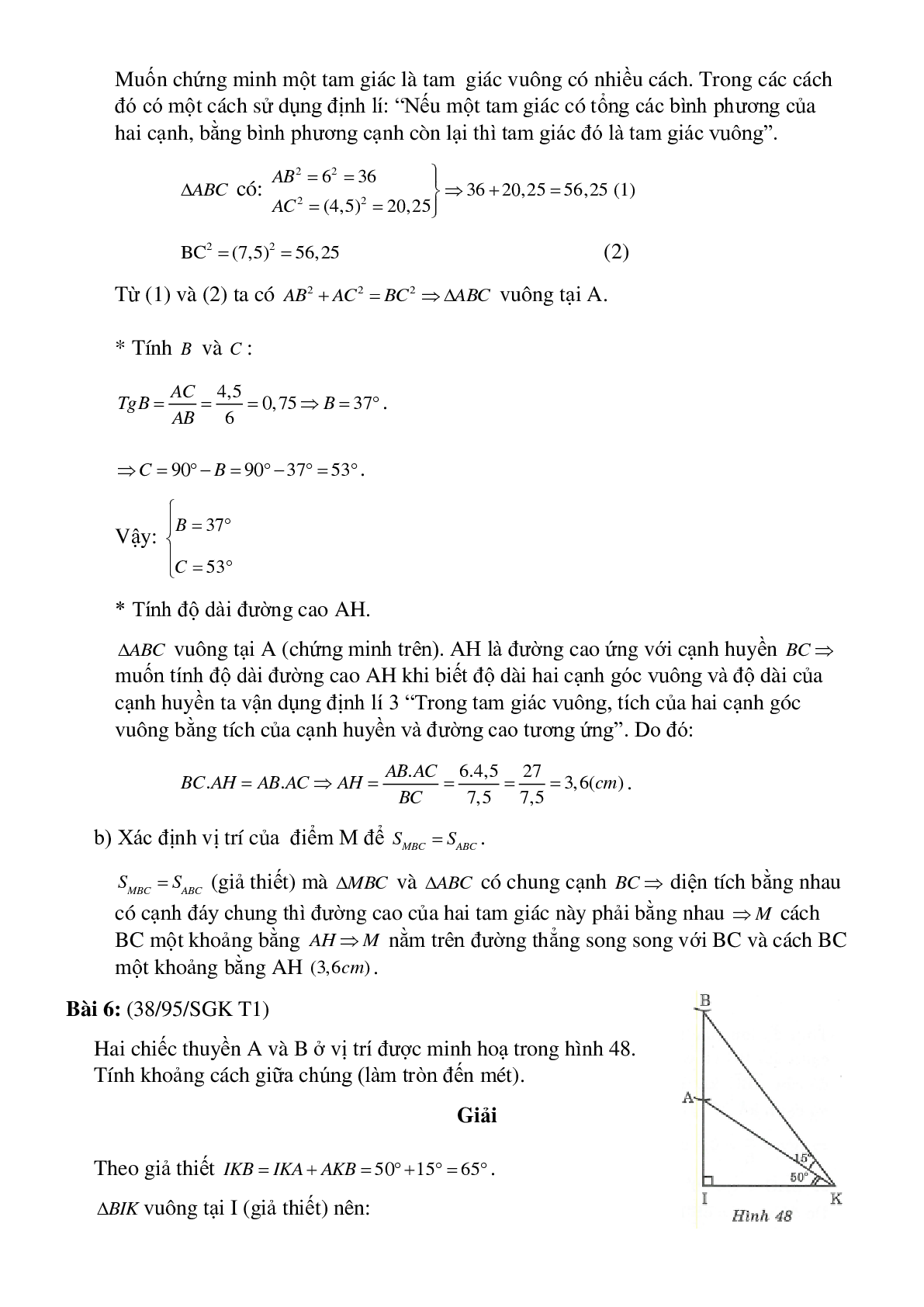 Bài tập ôn tập chương I hình học 9 chọn lọc, có đáp án (trang 6)