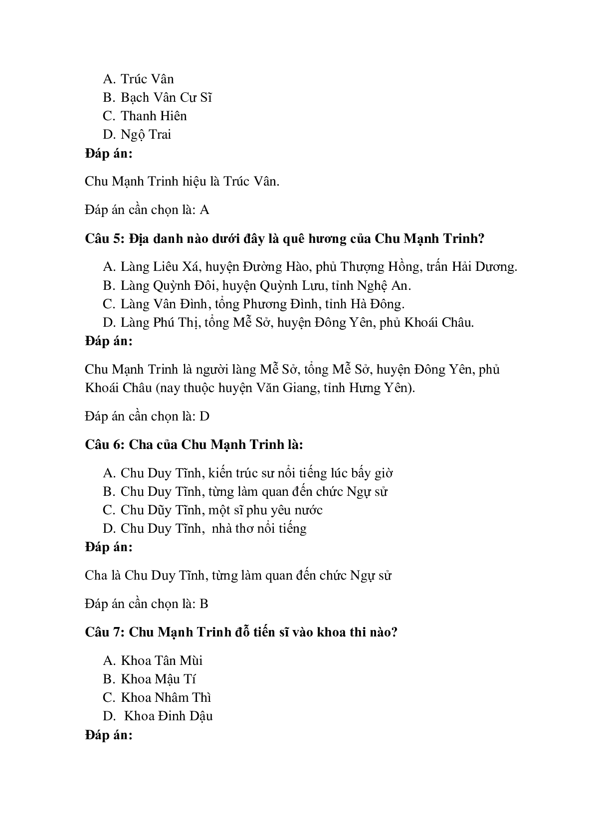 25 câu Trắc nghiệm Bài ca phong cảnh Hương Sơn có đáp án 2023 – Ngữ Văn lớp 11 (trang 2)