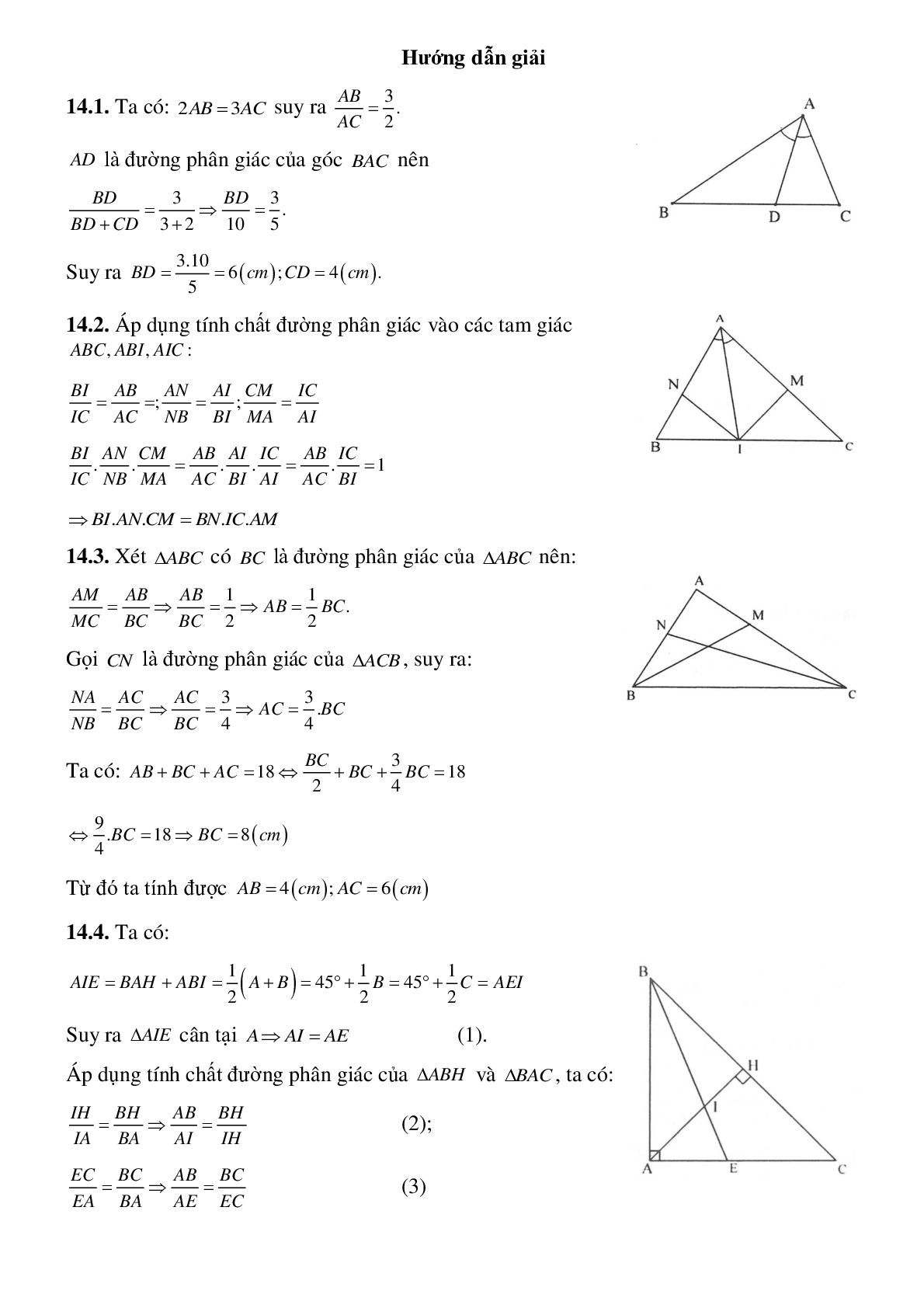 Tính chất đường phân giác của tam giác (trang 10)