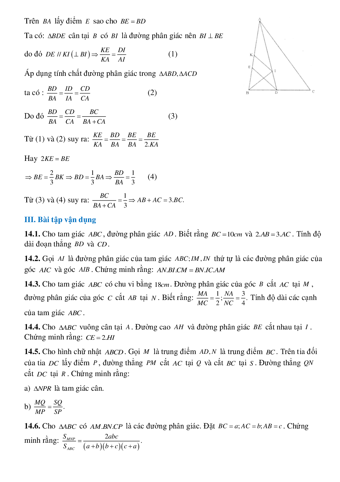 Tính chất đường phân giác của tam giác (trang 8)