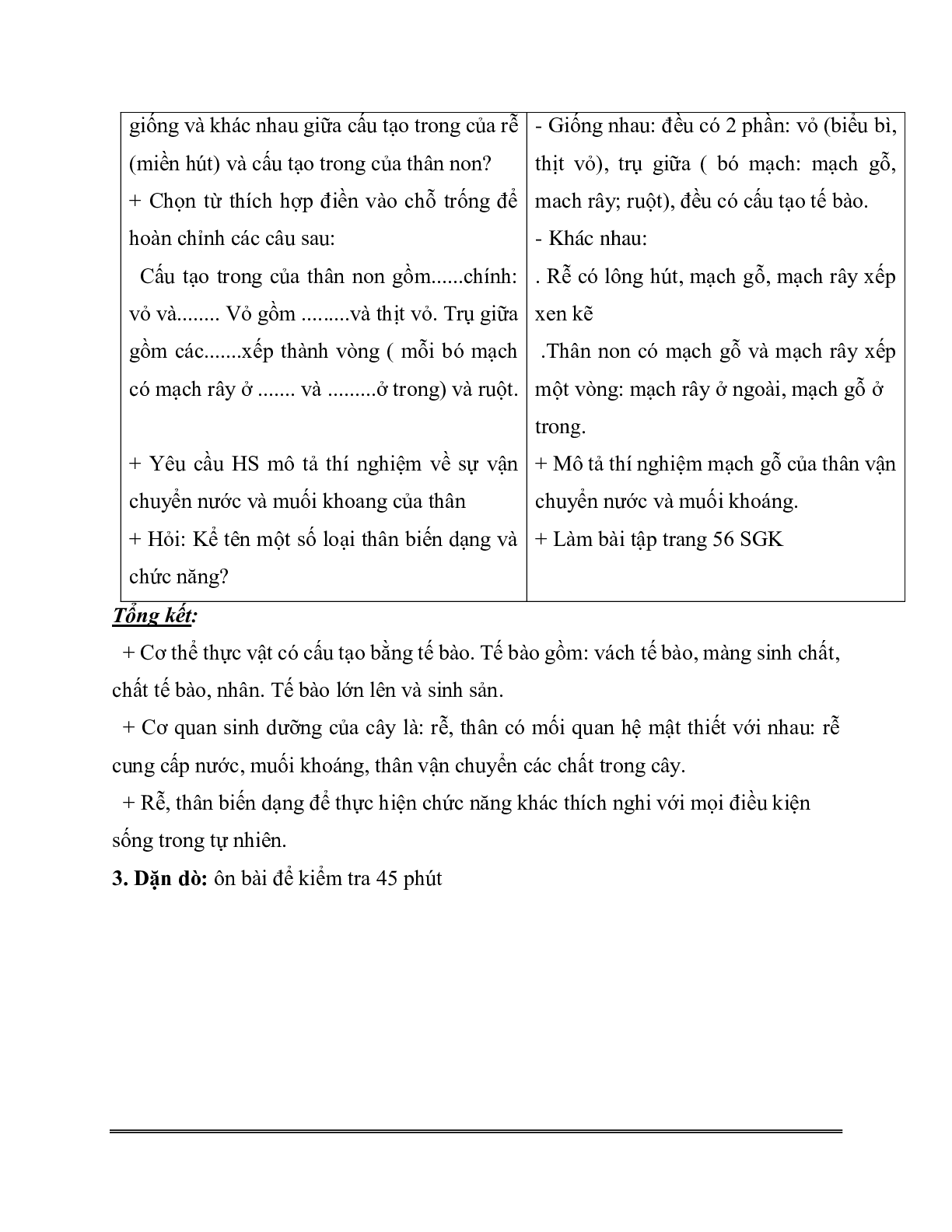 Giao Án Sinh Hoc 6 Ôn tập GHKI mới nhất - CV5512 (trang 4)