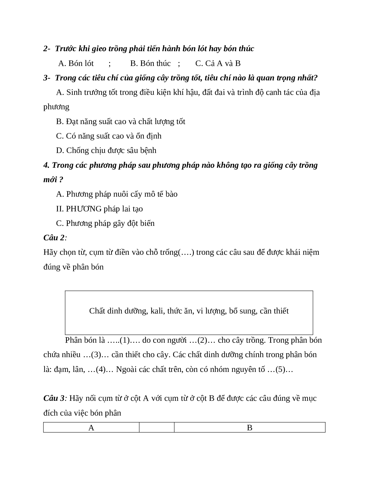 Giáo án Công Nghệ 7 Ôn tập giữa học kì 1 mới nhất - CV5512 (trang 8)
