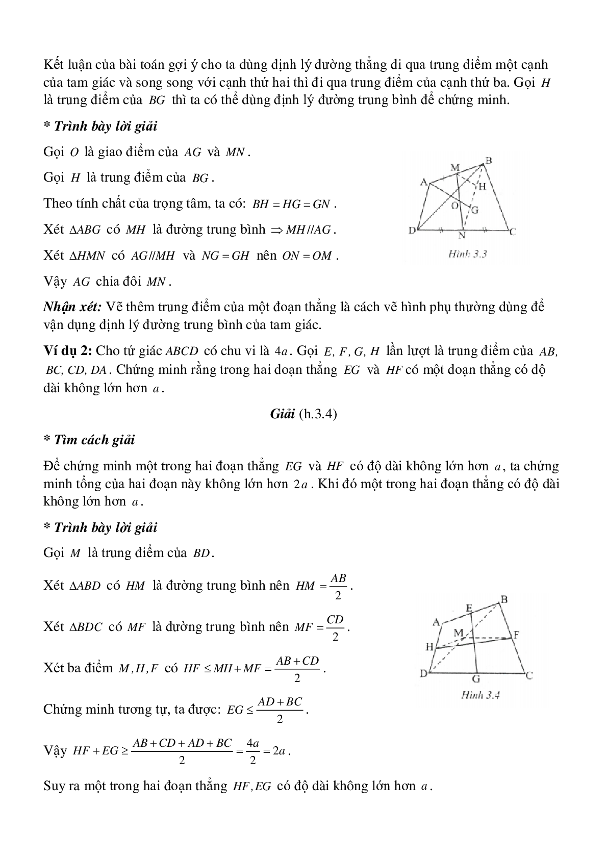 Đường trung bình của tam giác, của hình thang (trang 2)