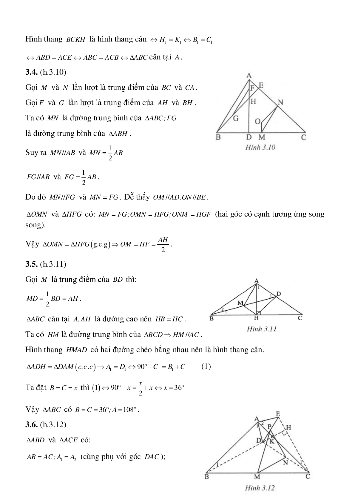 Đường trung bình của tam giác, của hình thang (trang 7)