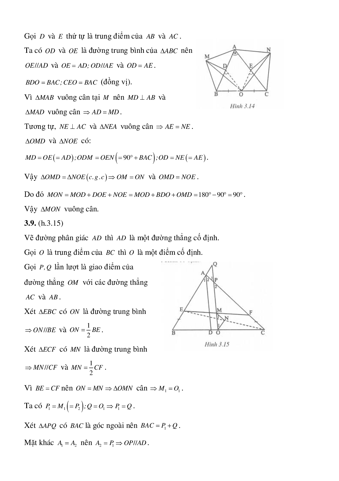 Đường trung bình của tam giác, của hình thang (trang 9)