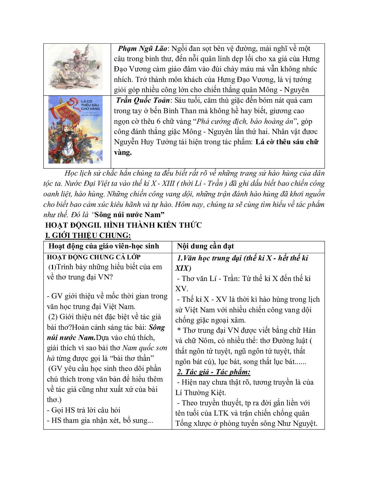 Giáo án ngữ văn lớp 7 Tuần 5 Tiết 17: Sông núi nước Nam mới nhất (trang 3)