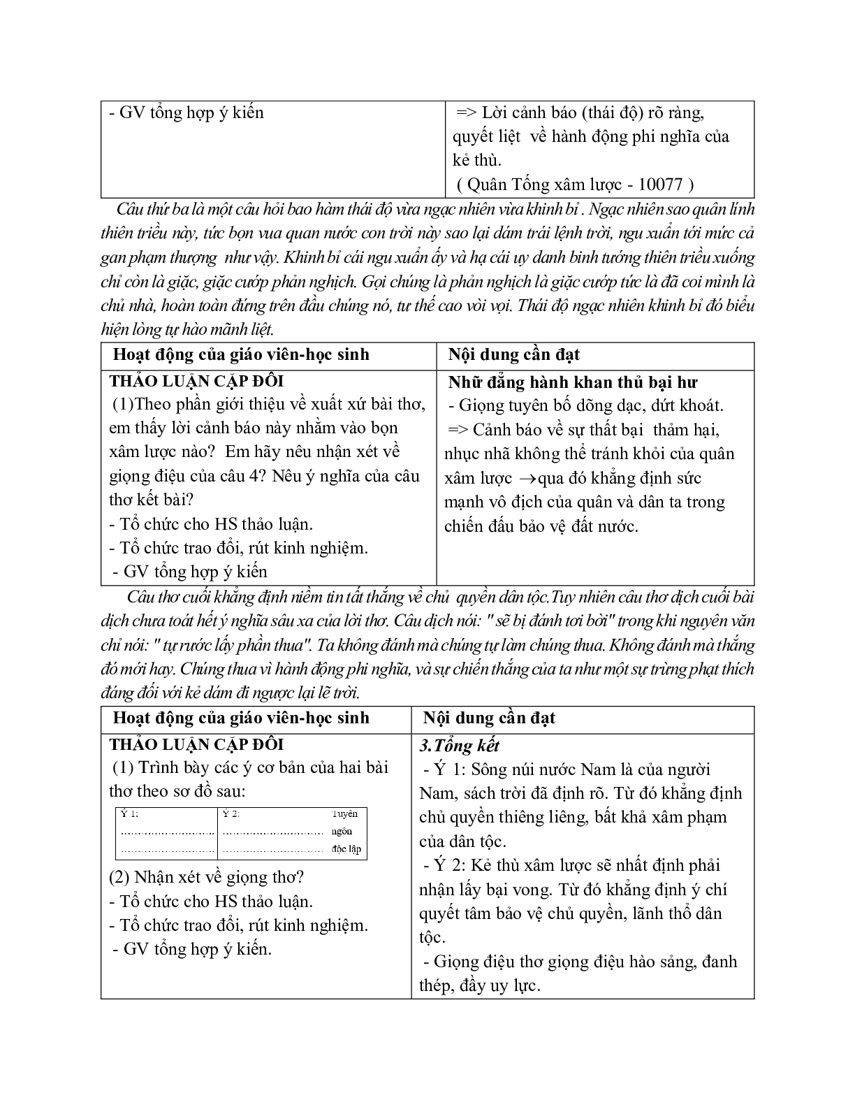 Giáo án ngữ văn lớp 7 Tuần 5 Tiết 17: Sông núi nước Nam mới nhất (trang 6)