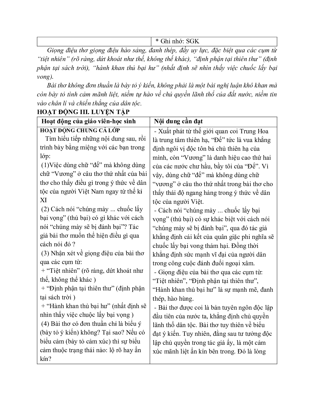 Giáo án ngữ văn lớp 7 Tuần 5 Tiết 17: Sông núi nước Nam mới nhất (trang 7)