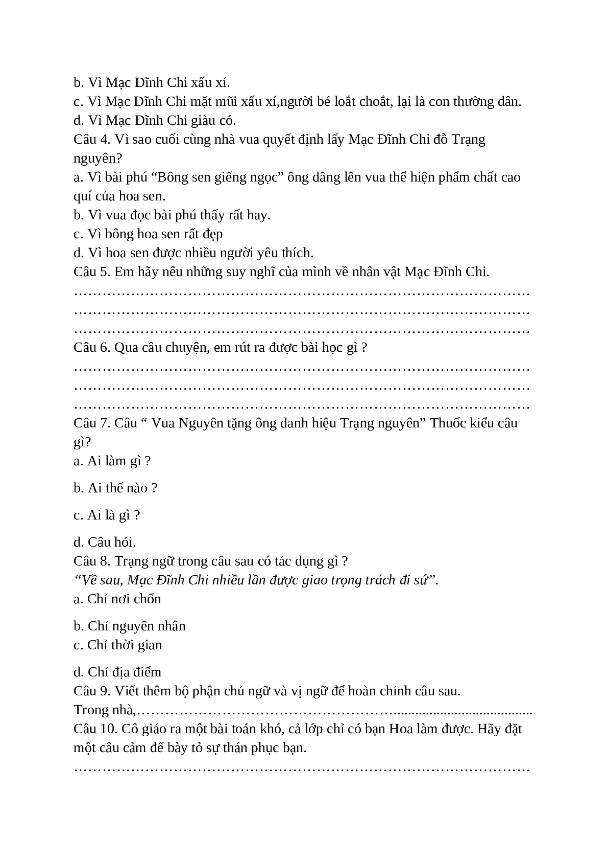 Bài tập cuối tuần môn Tiếng Việt lớp 4 tuần 31 (trang 2)