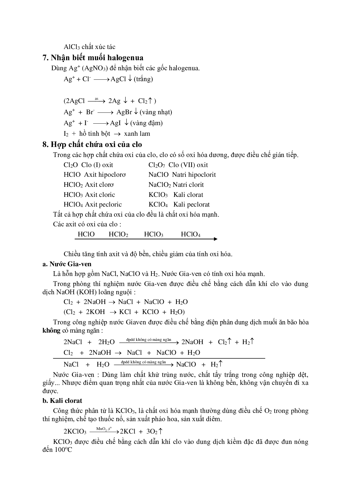 Lý thuyết và bài tập trắc nghiệm Chương Nhóm halogen môn Hóa lớp 10 có đáp án (trang 5)
