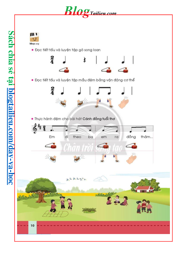 Âm nhạc lớp 3 Chân trời sáng tạo pdf (trang 10)