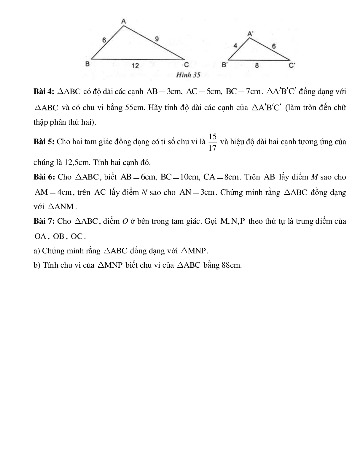 50 Bài tập Trường hợp đồng dạng thứ nhất của tam giác (có đáp án)- Toán 8 (trang 2)