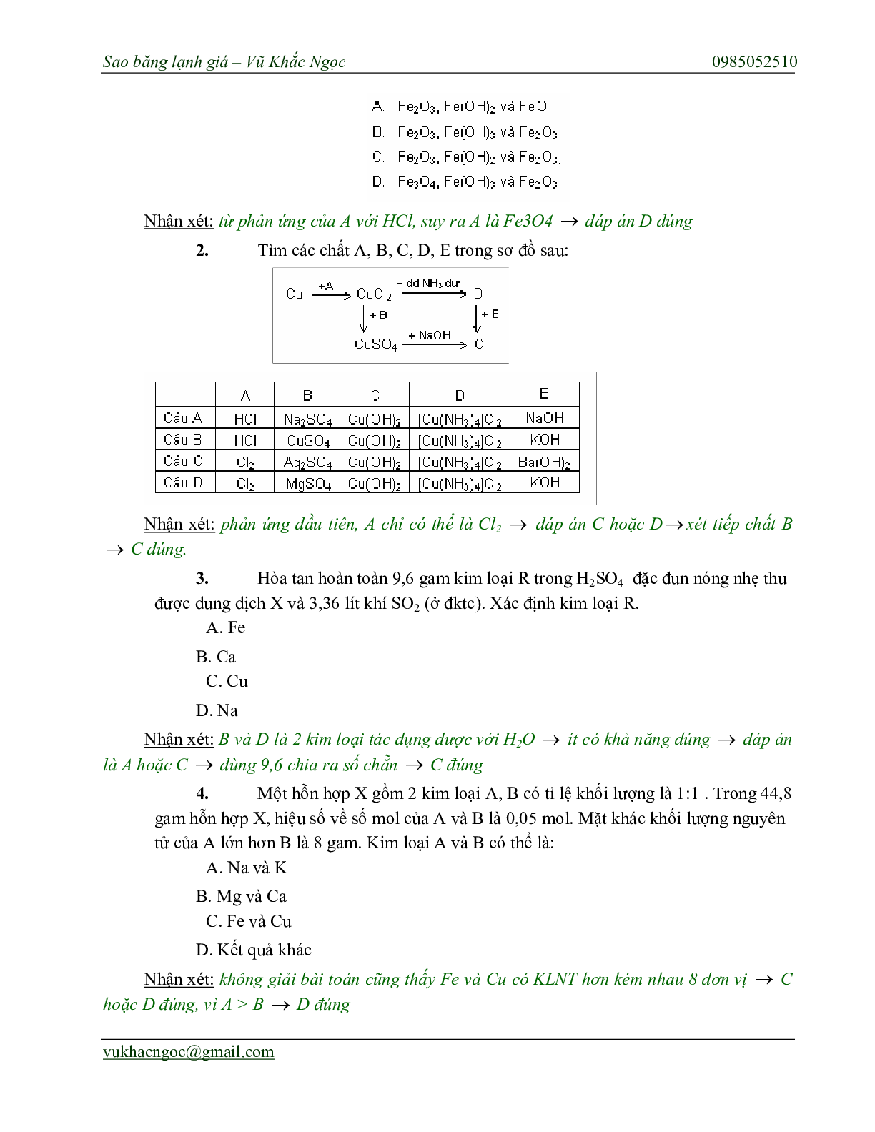 Chiến thuật chọn ngẫu nhiên trong bài thi trắc nghiệm môn Hóa học thi THPT Quốc Gia (trang 7)