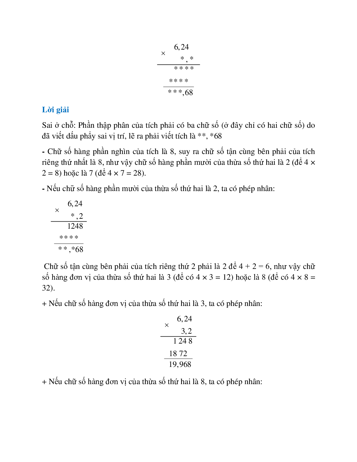 SBT Toán lớp 5 trang 26, 27, 28 Phép nhân (trang 9)