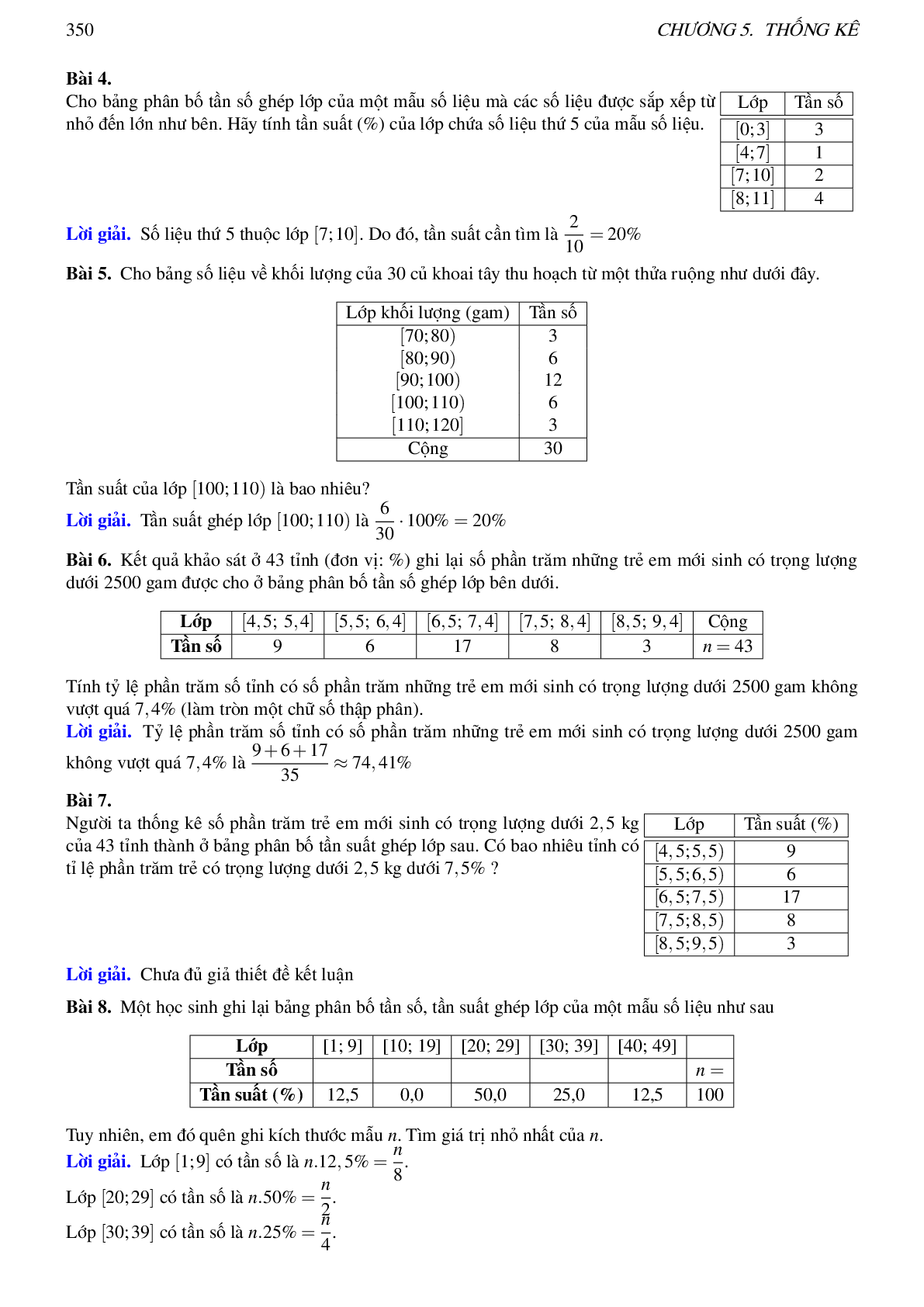 Lý thuyết, các dạng toán và bài tập về thống kê (trang 8)