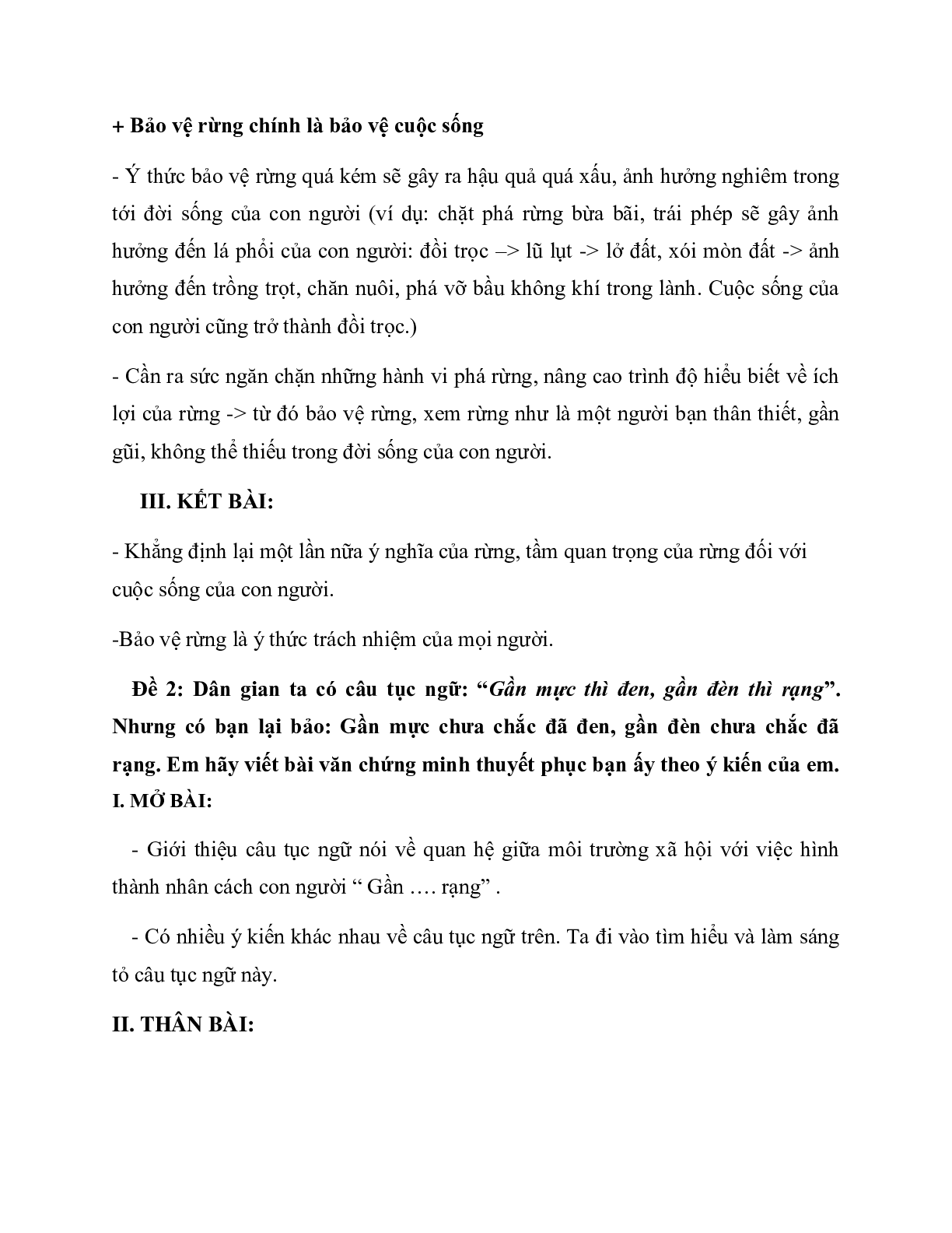 Đề cương ôn tập học kì 2 môn Ngữ văn lớp 7 năm 2019-2020 (trang 8)