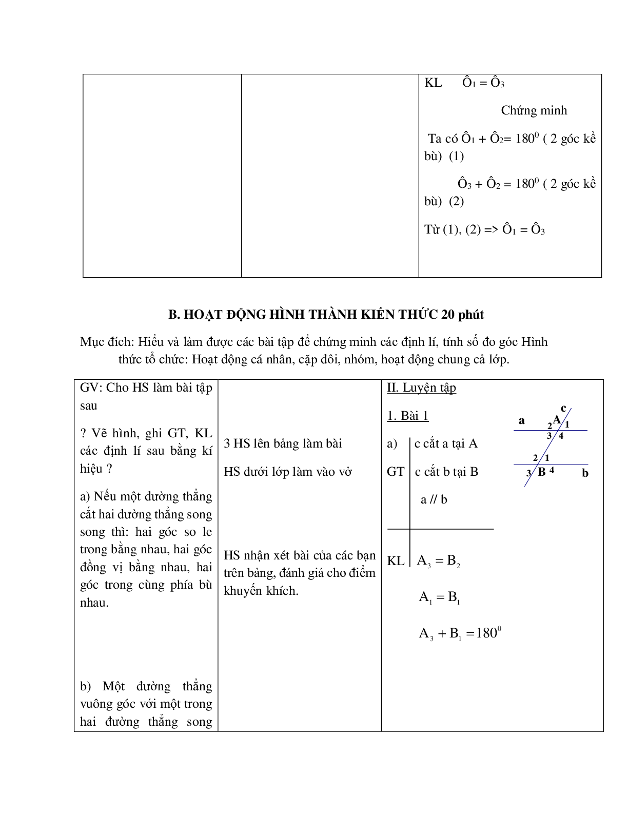 Giáo án Toán học 7 bài 7: Định lý hay nhất (trang 9)