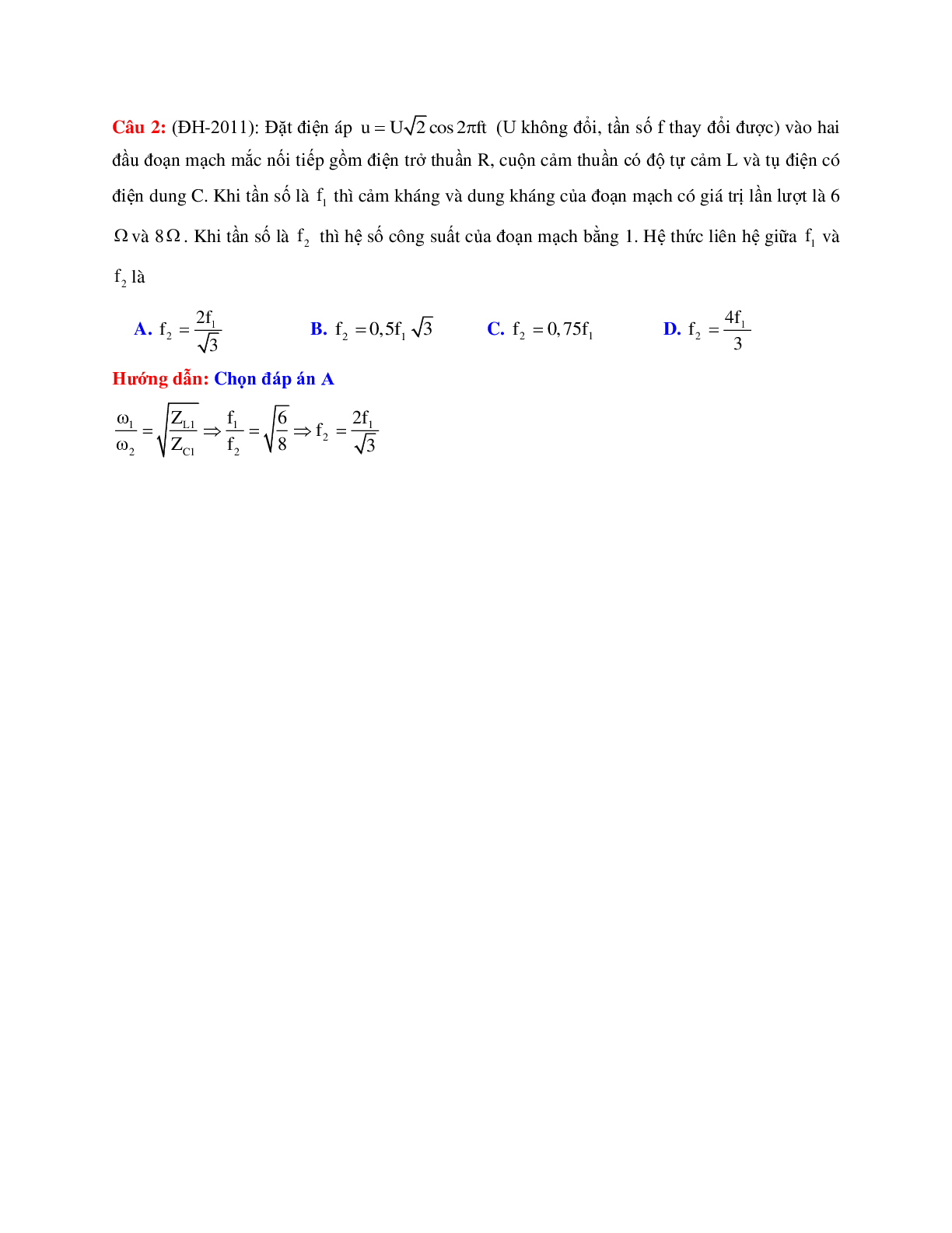 Giải nhanh chuyên đề Điện xoay chiều môn Vật lý lớp 12 (trang 6)
