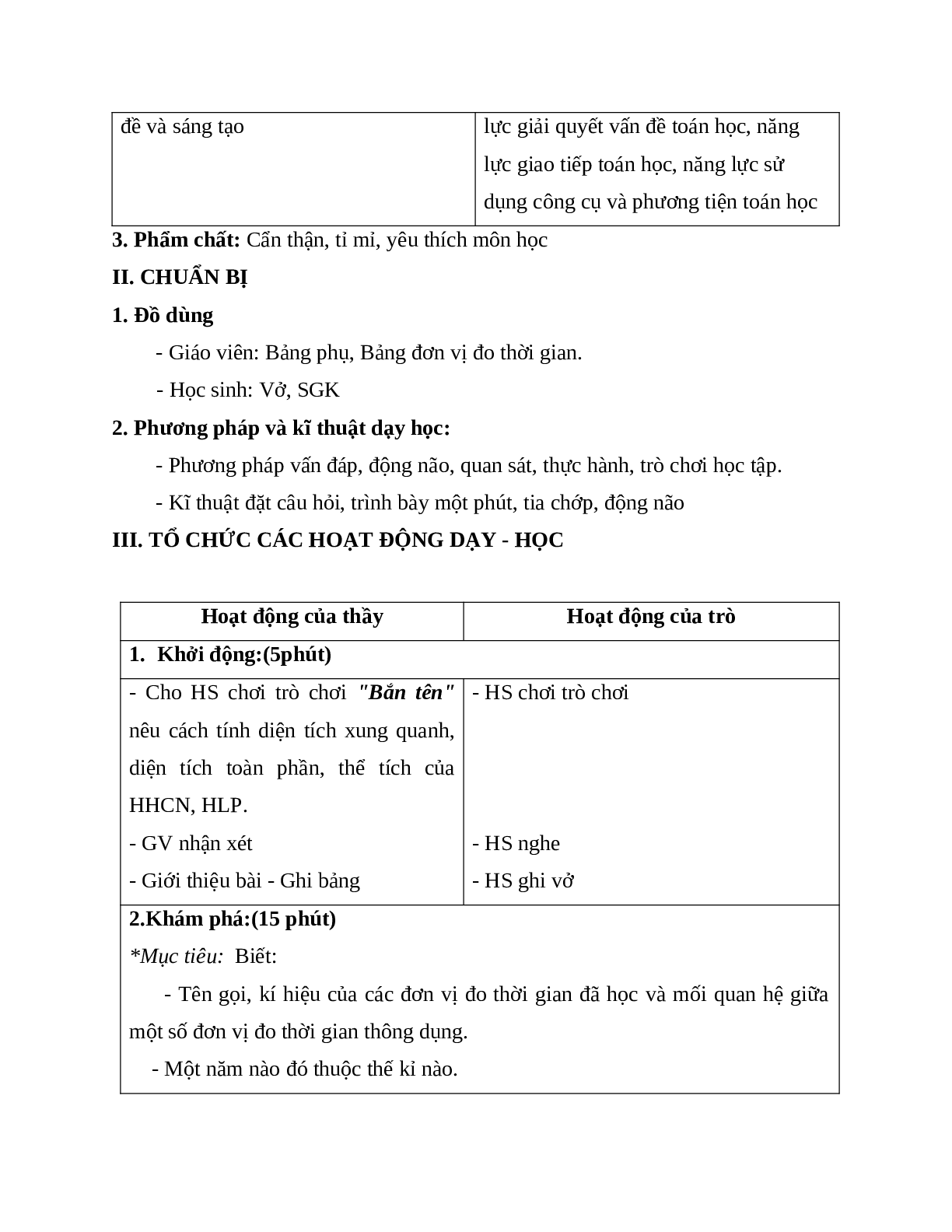 Giáo án toán 5 kiểm tra định kì (giữa học kì II) mới nhất (trang 2)
