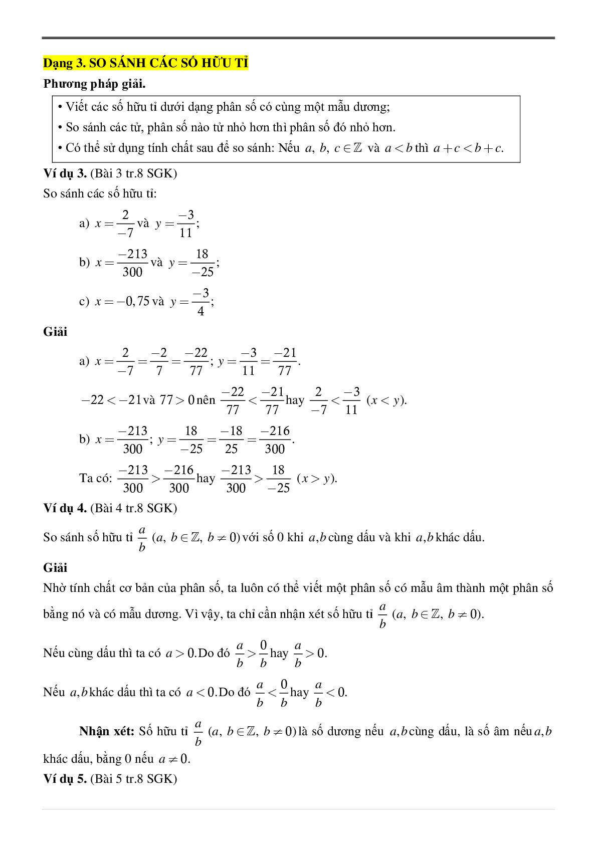 Tổng hợp lý thuyết Toán lớp 7 có đáp án: Số hữu tỉ. Số thực (trang 3)
