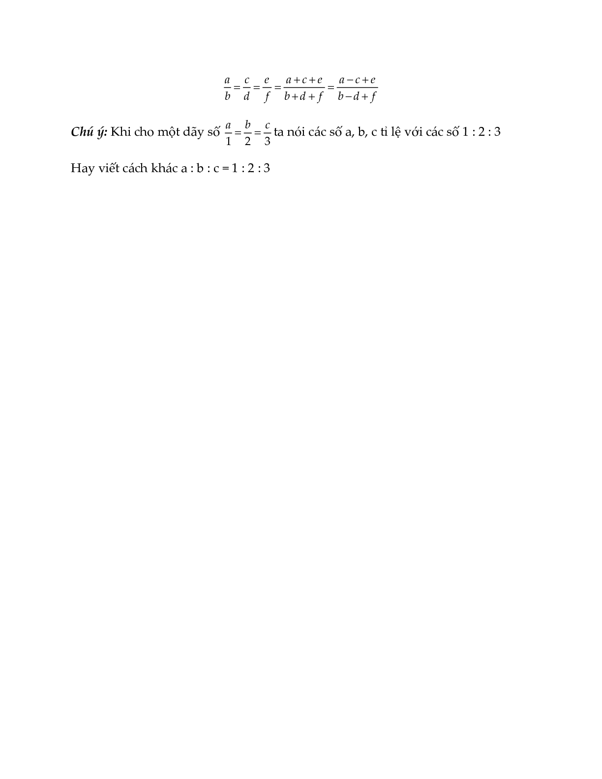 Lý thuyết Toán lớp 7 Bài 8: Tính chất của dãy tỉ số bằng nhau (trang 2)