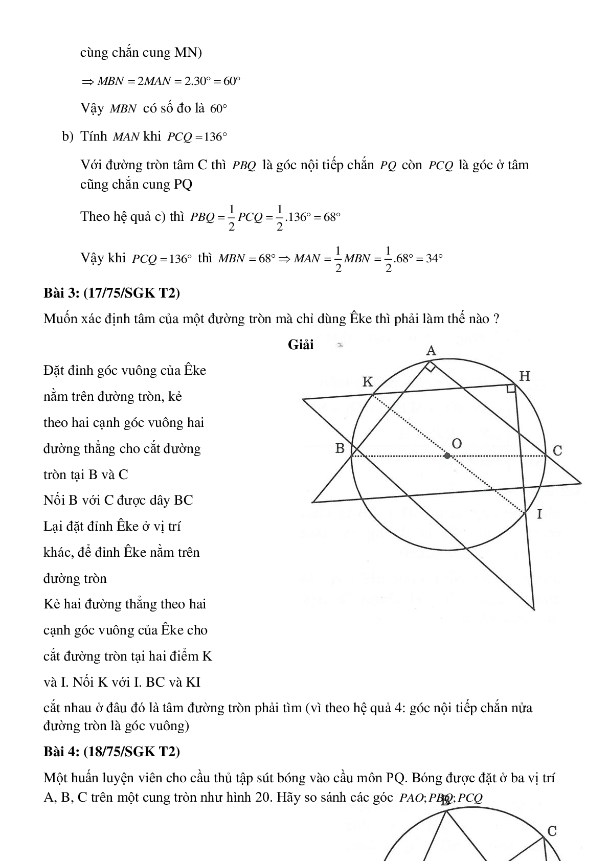Lý thuyết, bài tập về Góc nội tiếp hình học toán 9 đầy đủ, có lời giải (trang 3)