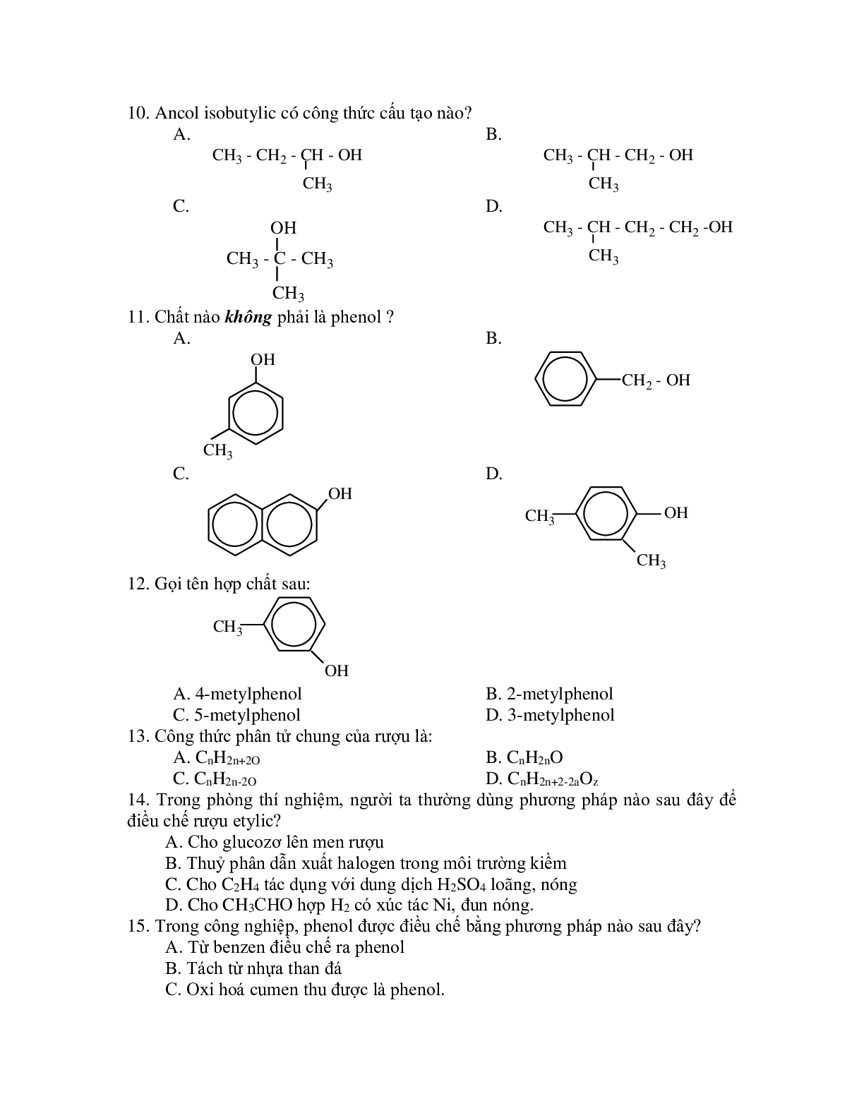 50 câu trắc nghiệm dẫn xuất halogen ancol phenol lớp có đáp án, chọn loc 2023 (trang 2)