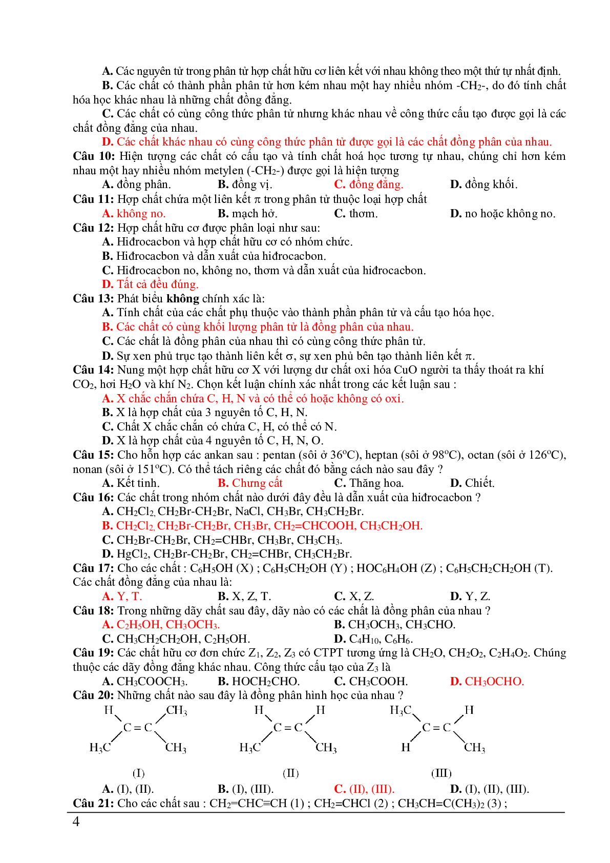 6 chuyên đề hóa hữu cơ môn Hóa học lớp 11 có đáp án (trang 3)