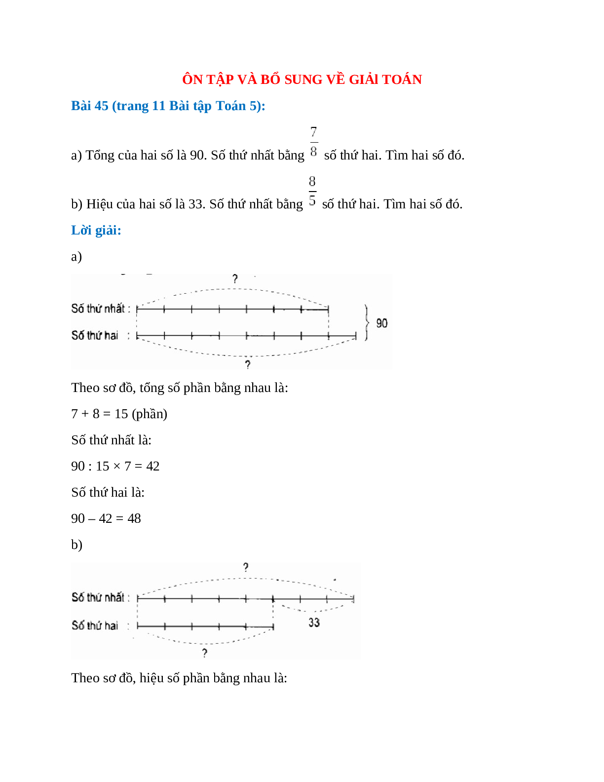 SBT Toán lớp 5 trang 11, 12 Ôn tập và bổ sung về giải toán (trang 1)