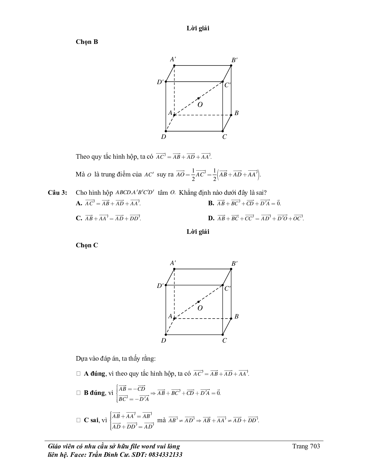Phân loại và phương pháp giải bài tập vectơ trong không gian, quan hệ vuông góc (trang 9)