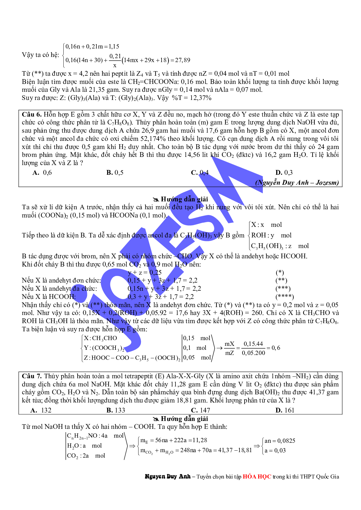 Tuyển chọn 50 bài tập hóa học (trang 5)