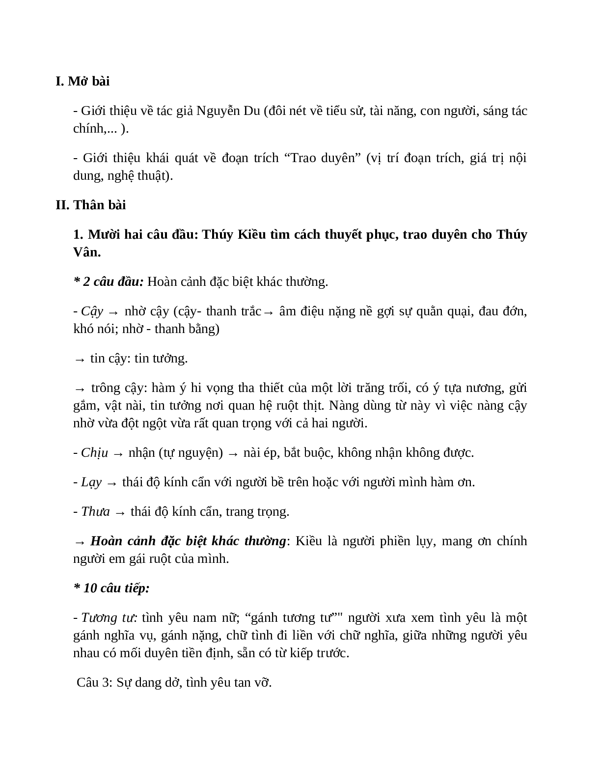 Sơ đồ tư duy bài Trao duyên dễ nhớ, ngắn nhất - Ngữ văn lớp 10 (trang 3)