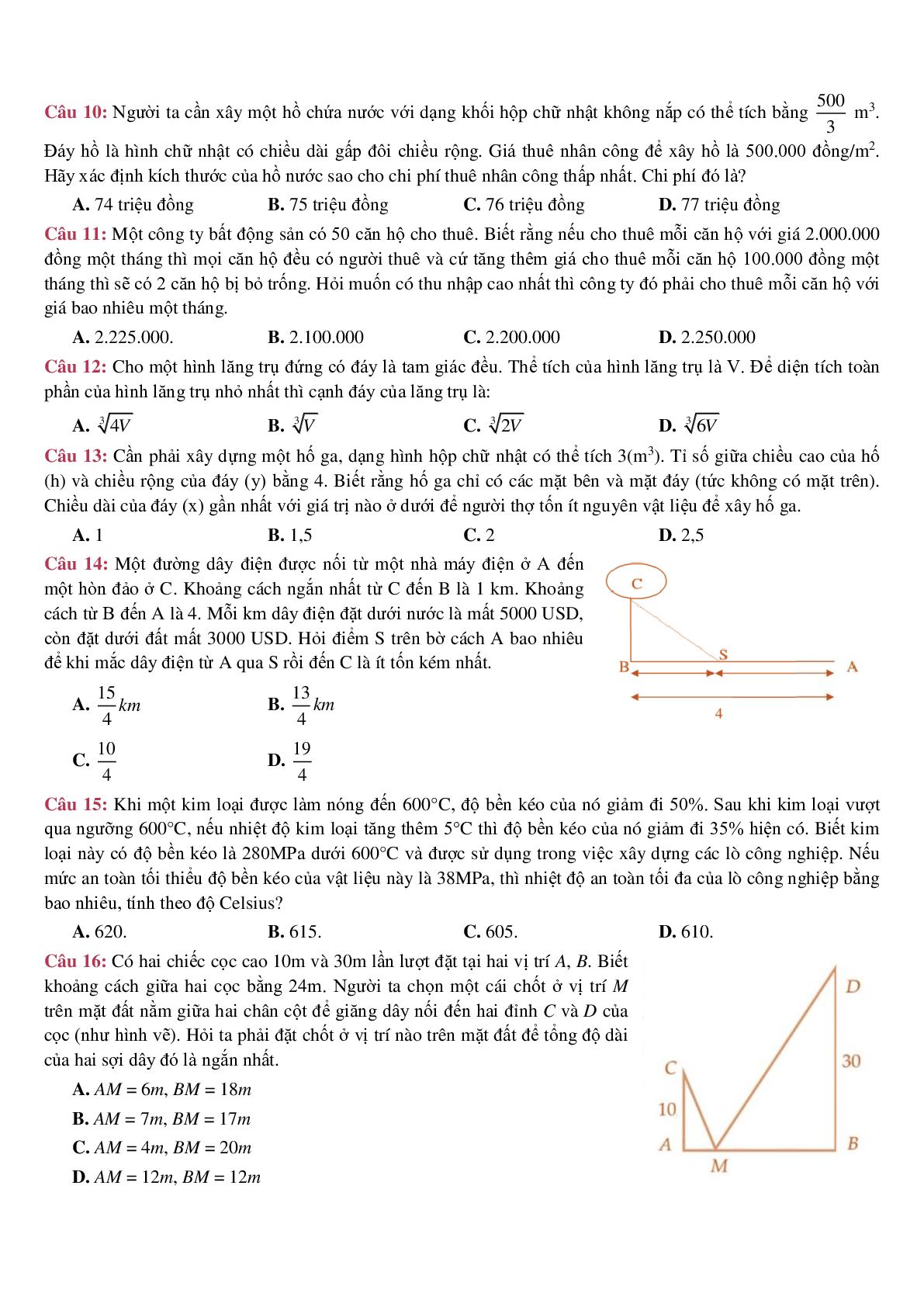 40 bài toán tối ưu thực tế có đáp án (trang 4)