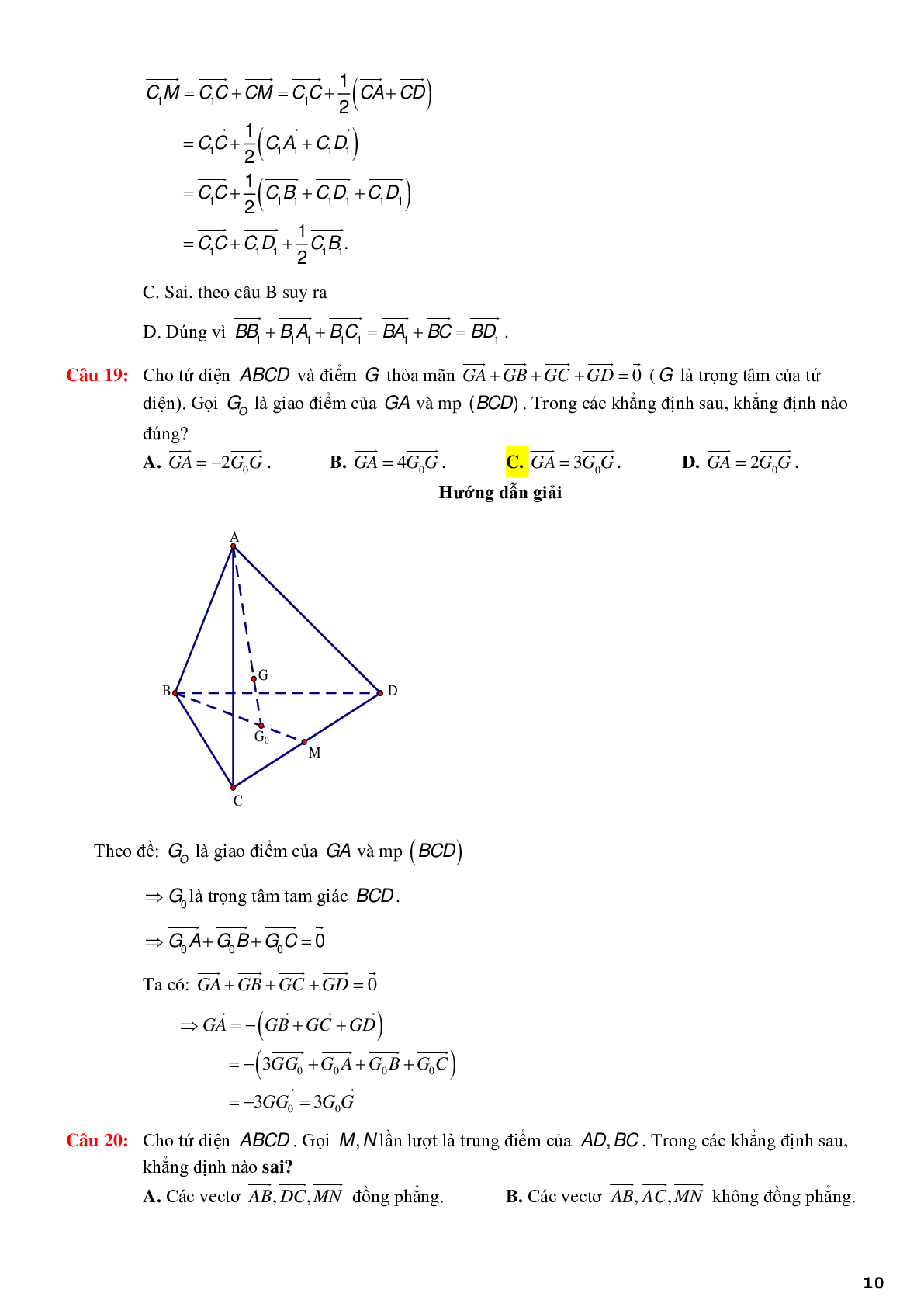 123 bài tập trắc nghiệm quan hệ vuông góc có lời giải chi tiết (trang 10)