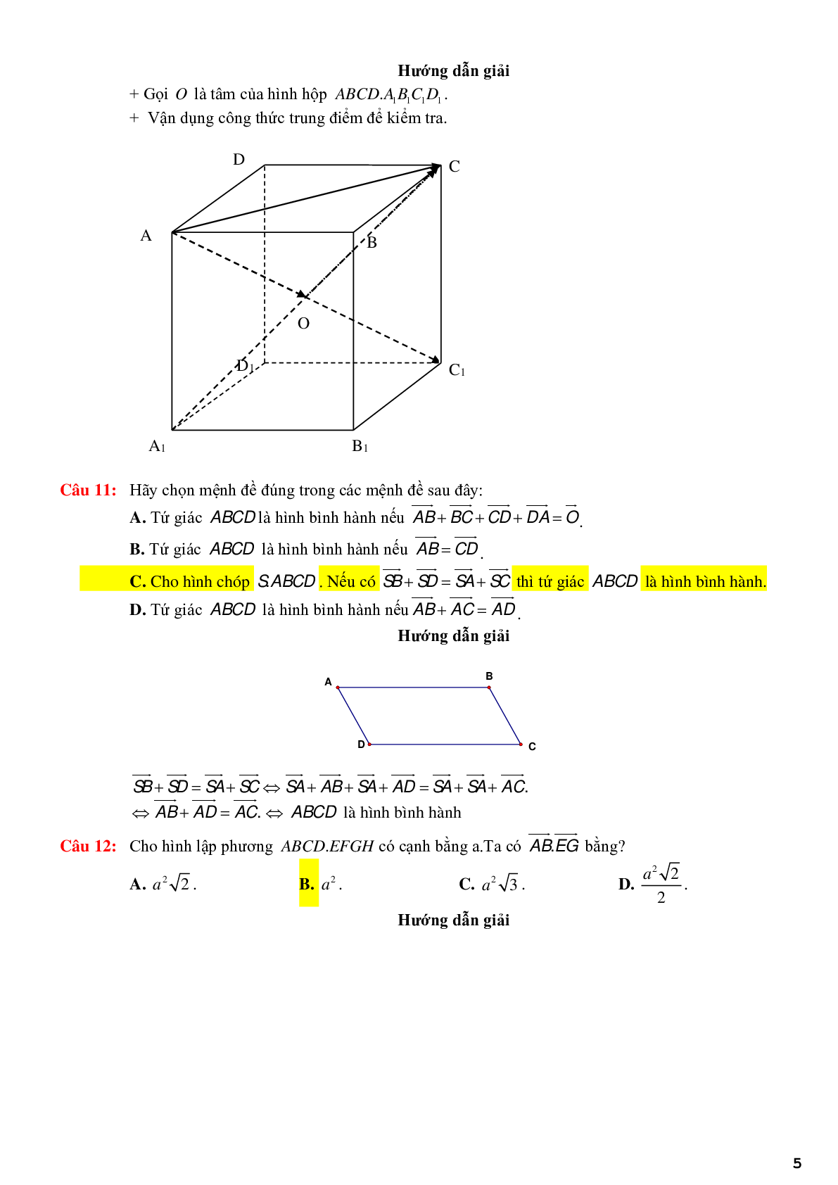 123 bài tập trắc nghiệm quan hệ vuông góc có lời giải chi tiết (trang 5)