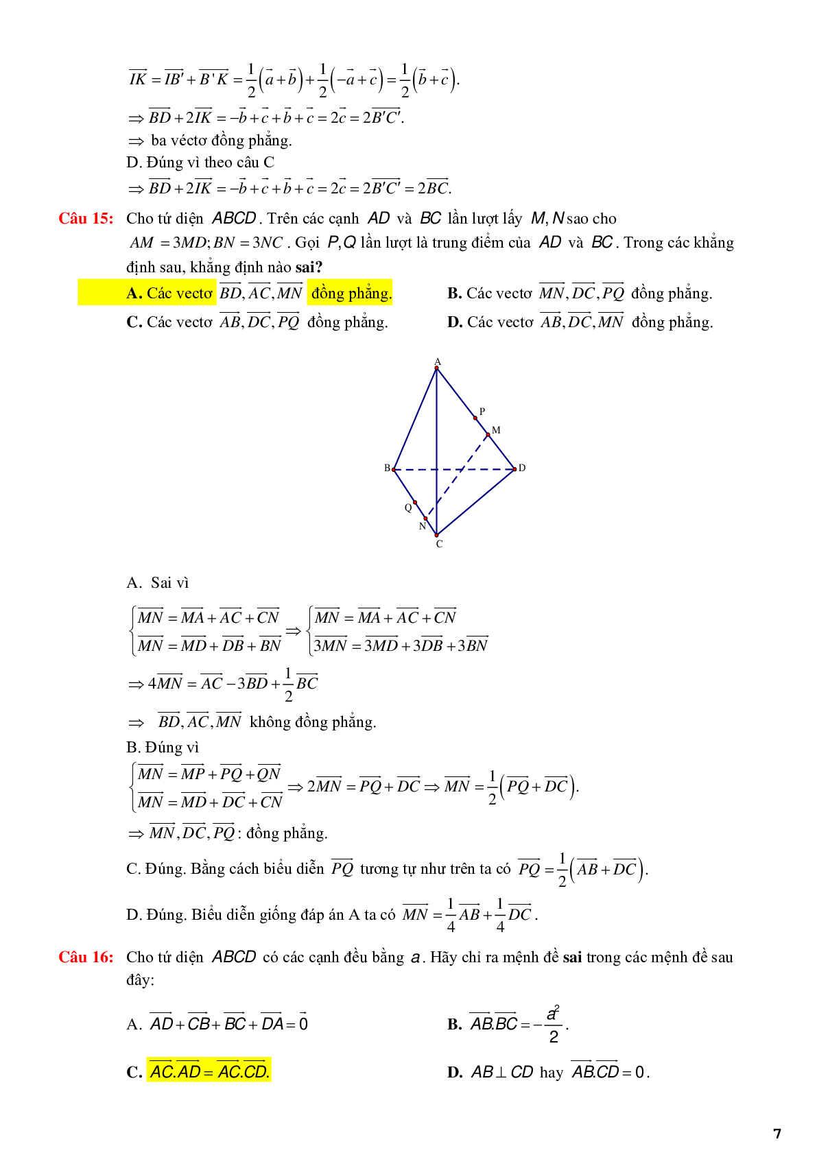 123 bài tập trắc nghiệm quan hệ vuông góc có lời giải chi tiết (trang 7)
