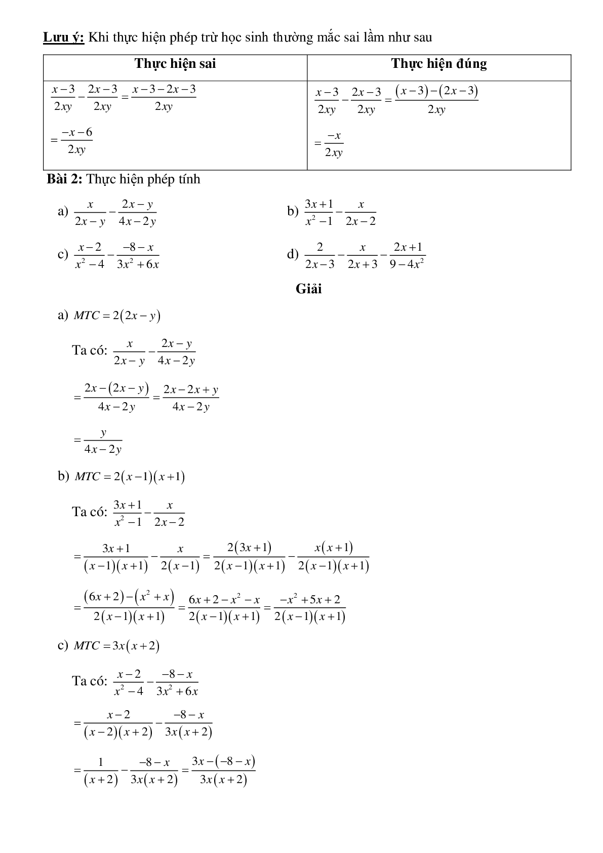 Tất tần tật về Phép cộng, trừ, nhân, chia các phân thức đại số có đáp án (trang 5)