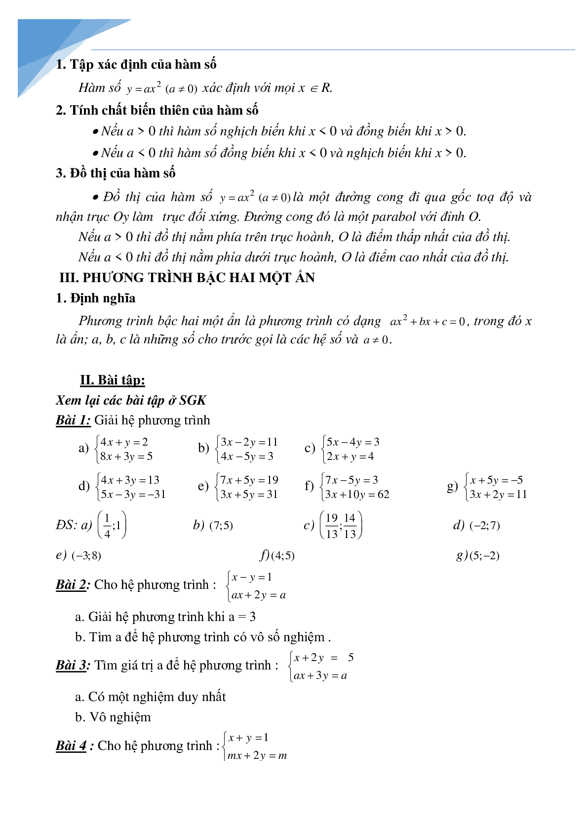 Đề cương giữa kì 2 môn toán lớp 9 (trang 2)