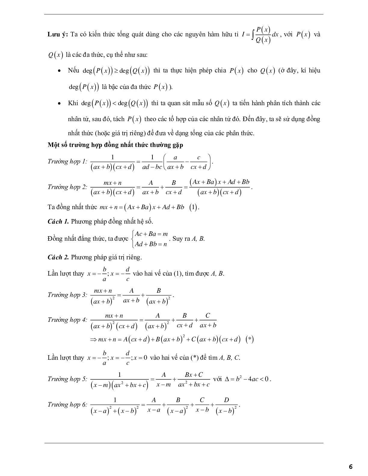 Các dạng bài tập vận dụng cao nguyên hàm tích phân và ứng dụng (trang 6)