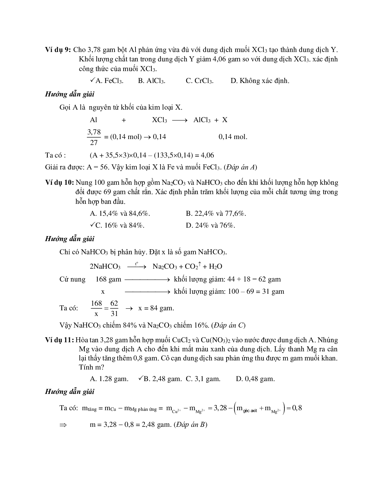 Lý thuyết, bài tập về phương pháp tăng giảm khối lượng có đáp án, chọn lọc (trang 5)