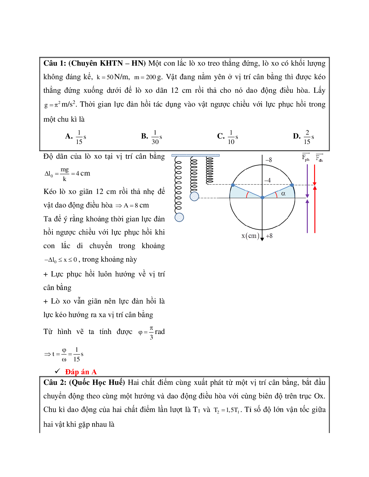 Chinh phục 7,8,9 chương dao động cơ môn Vật lý lớp 12 (trang 1)