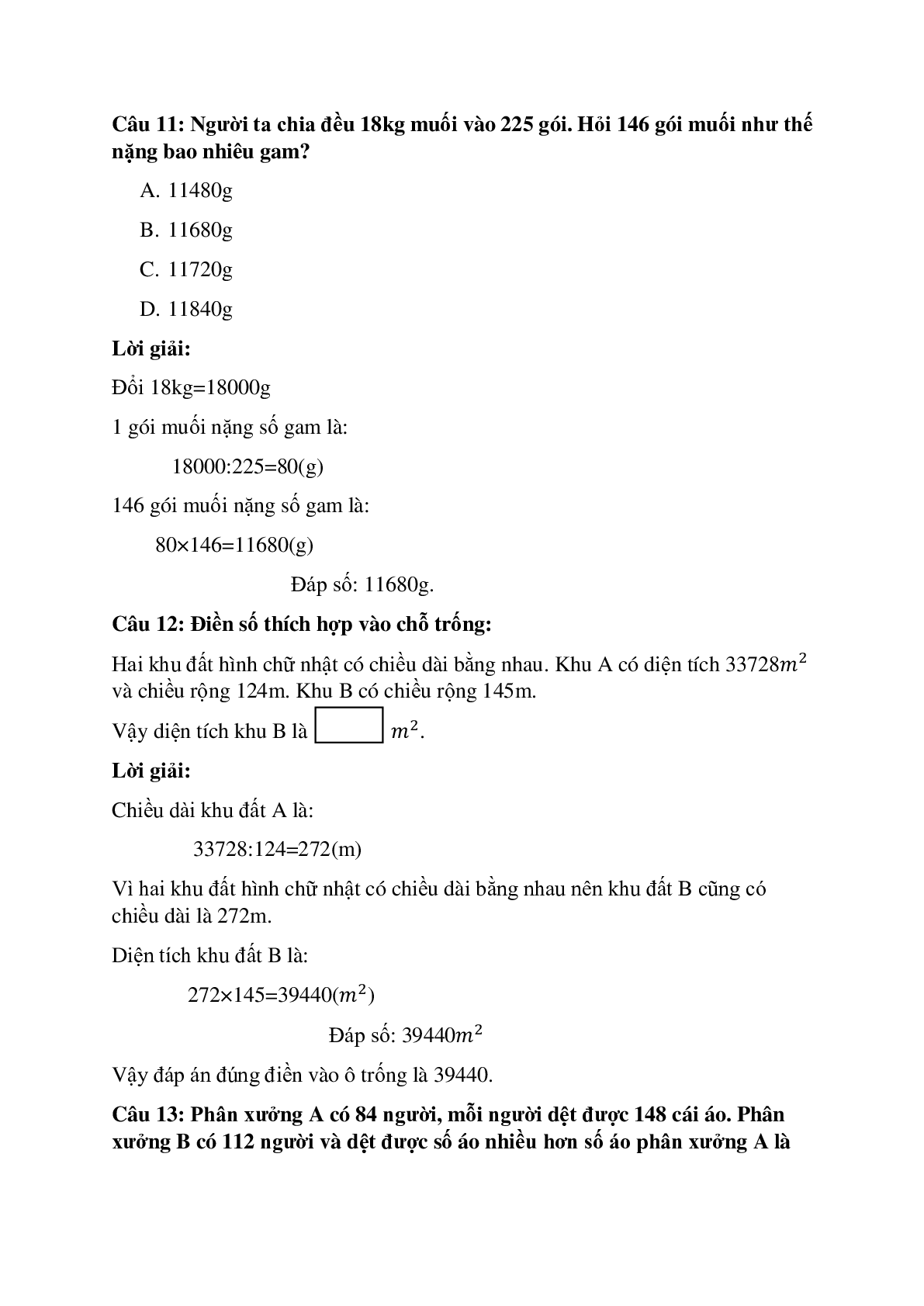 27 câu Trắc nghiệm Chia cho số có ba chữ số có đáp án 2023 – Toán lớp 4 (trang 5)