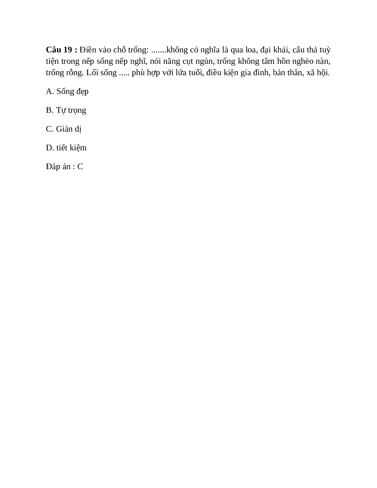 GDCD 7 Bài 1 (Lý thuyết và trắc nghiệm): Sống giản dị (trang 9)