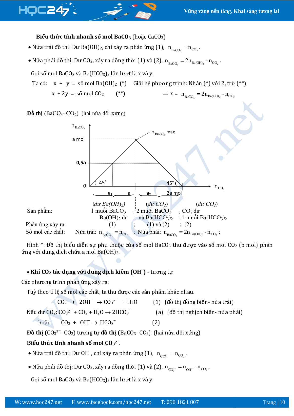 Chuyên đề sử dụng phương pháp đồ thị ôn thi THPTQG môn Hóa học (trang 10)