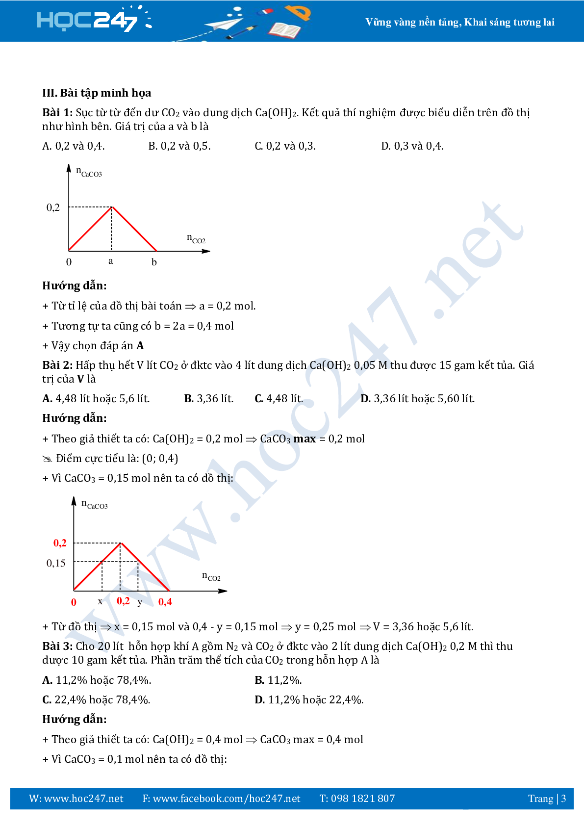 Chuyên đề sử dụng phương pháp đồ thị ôn thi THPTQG môn Hóa học (trang 3)