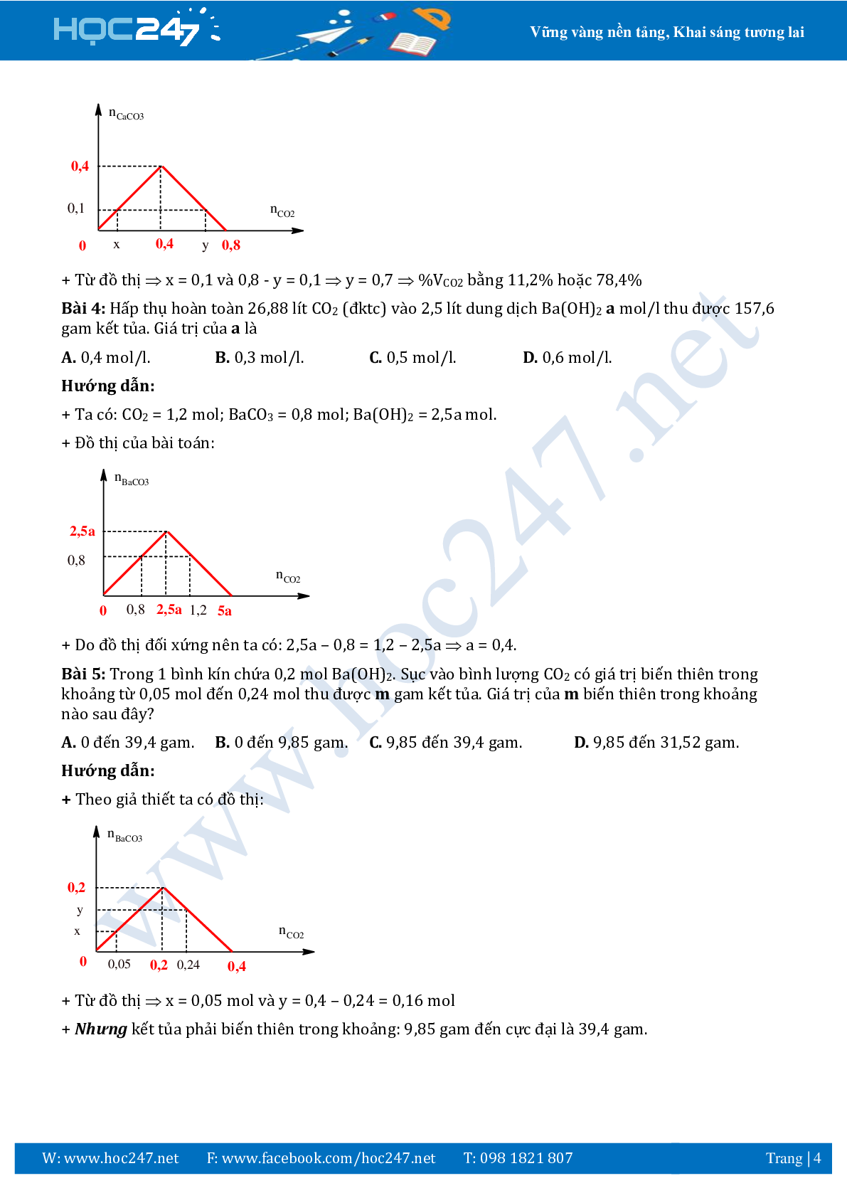 Chuyên đề sử dụng phương pháp đồ thị ôn thi THPTQG môn Hóa học (trang 4)