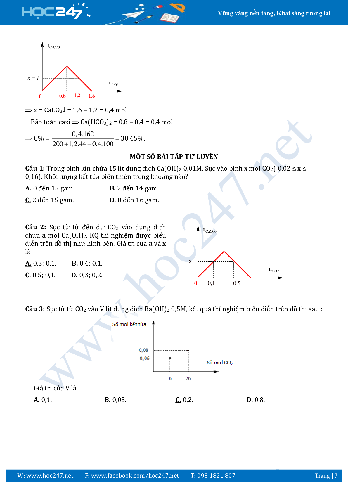 Chuyên đề sử dụng phương pháp đồ thị ôn thi THPTQG môn Hóa học (trang 7)