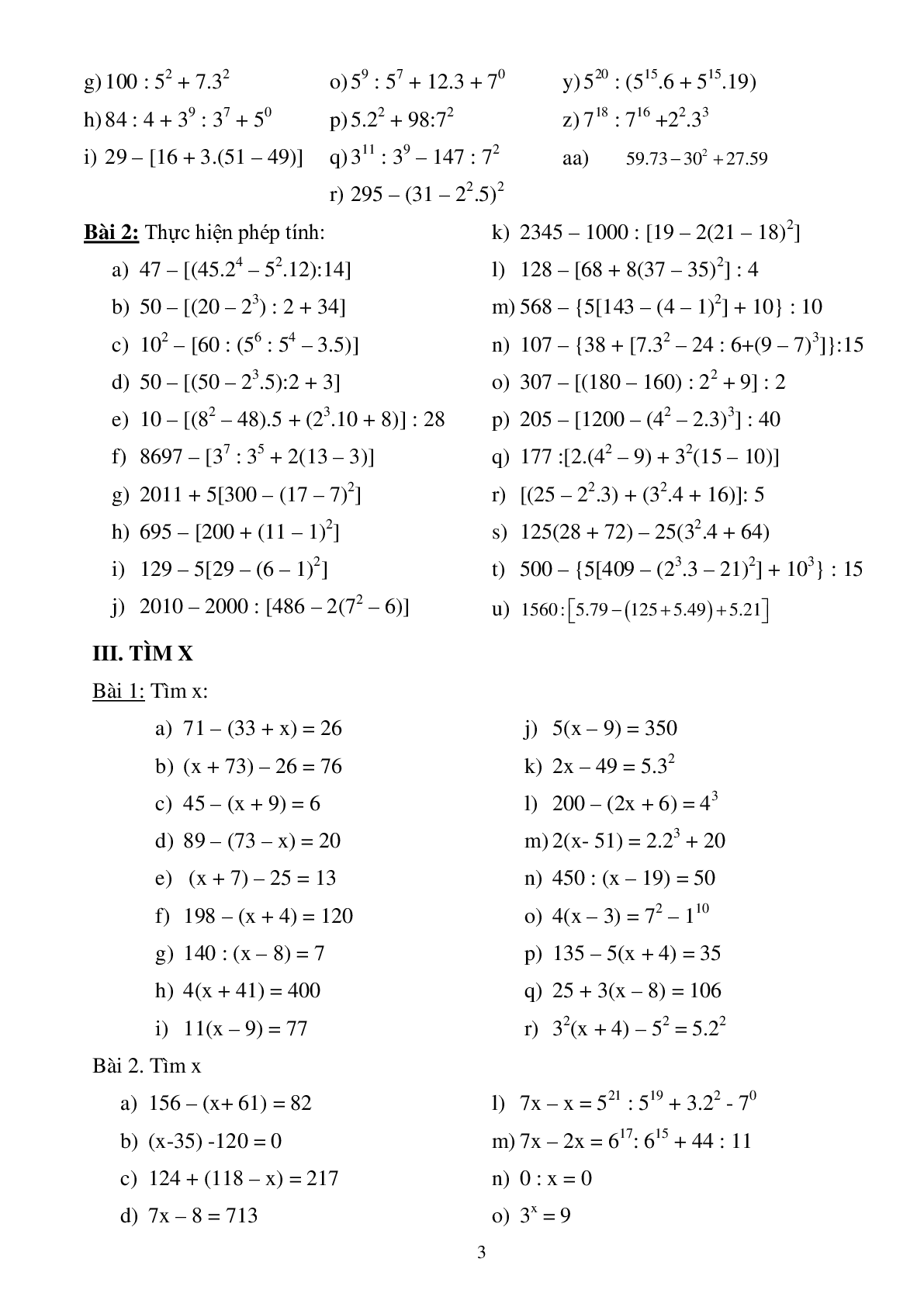 Đề cương ôn tập học kì 1 môn toán lớp 6 (trang 3)