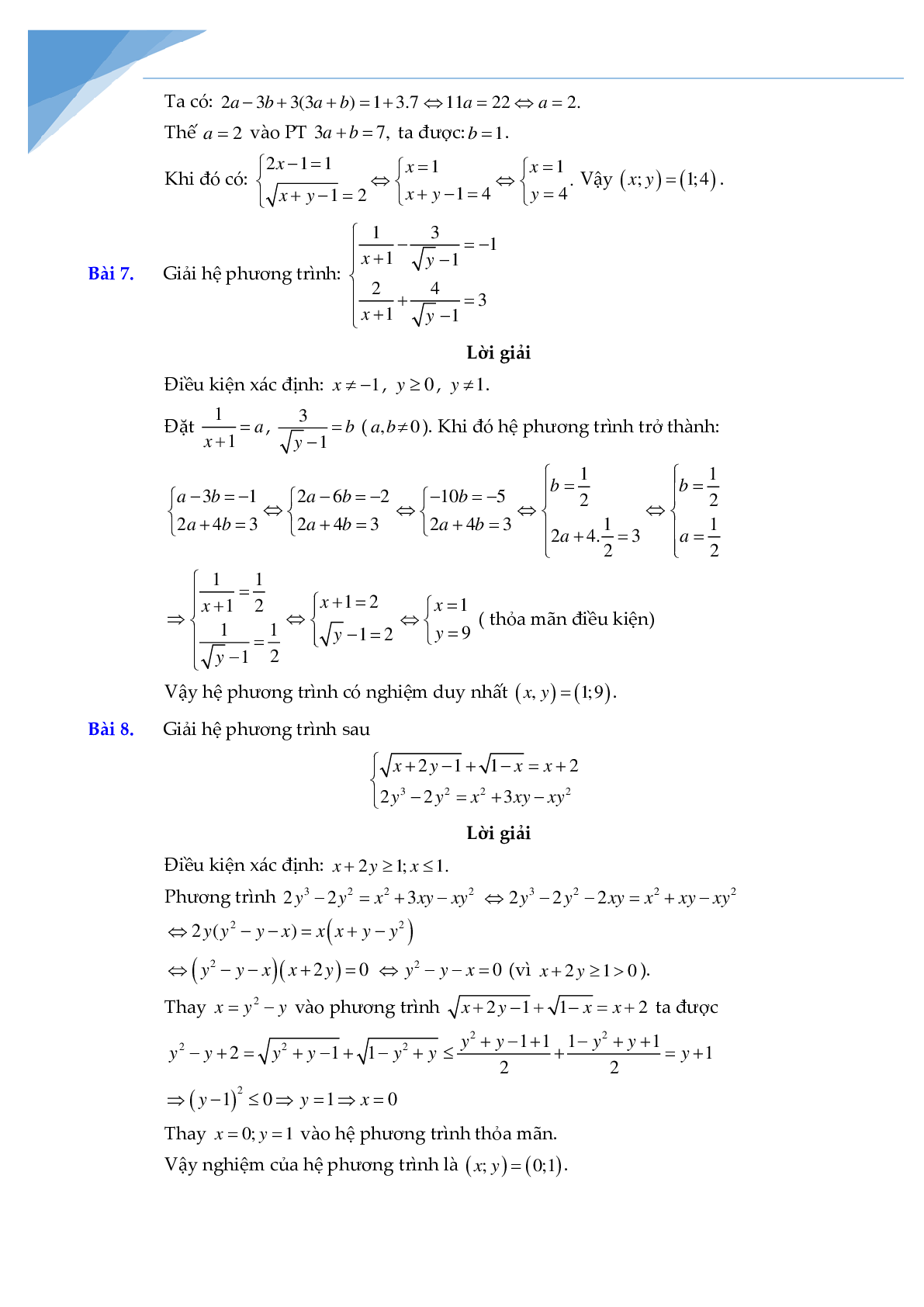 Chuyên đề hệ phương trình bồi dưỡng học sinh giỏi toán (trang 5)