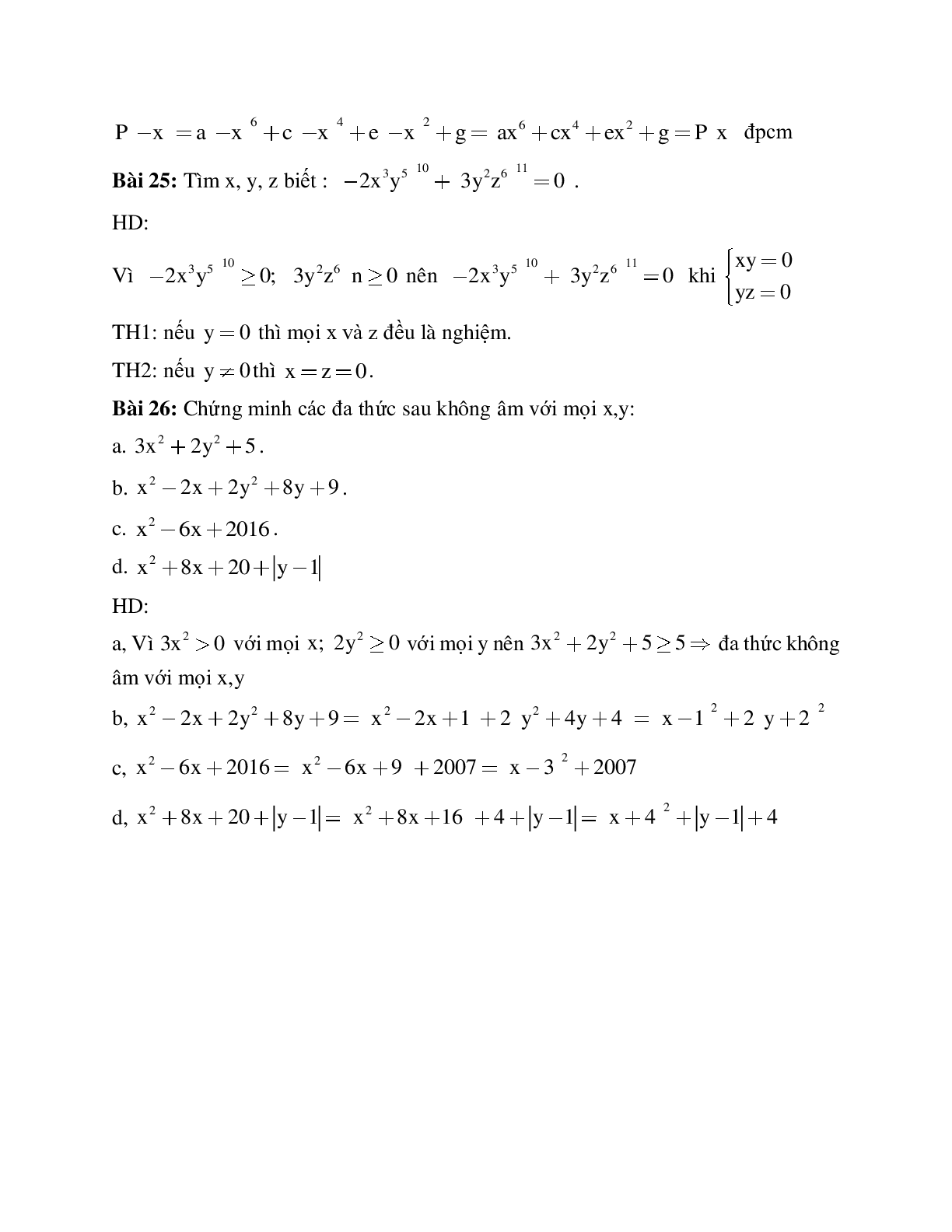 Cách giải Tìm hệ số chưa biết trong đa thức p(x) biết p(x0) = a (trang 6)